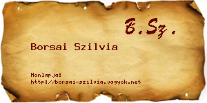 Borsai Szilvia névjegykártya